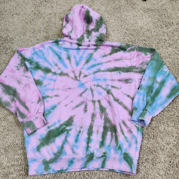 Women's Von Dutch Pink and Green Tie-Dye Hoodie and Sweats Set. Size Large. - Picture 11 of 16